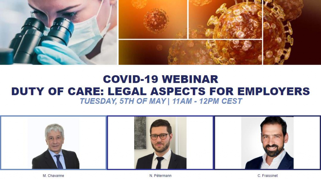 Webinar | COVID-19: Duty of Care legal aspects for employers